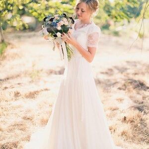 Dress Lace Long Garden Wedding Dresses Rustic Country Bridal Gowns US 16